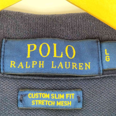 ポロラルフローレン POLO RALPH LAUREN CUSTOM FIT STRECH MESH スモールポニー刺繍 鹿の子ポロシャツ メンズ import:L