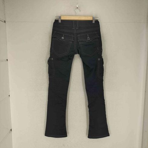 バーバリーブルーレーベル BURBERRY BLUE LABEL ホース刺繍ギミックセミフレアパンツ レディース 36
