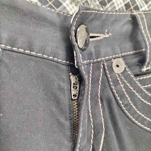 バーバリーブルーレーベル BURBERRY BLUE LABEL ホース刺繍ギミックセミフレアパンツ レディース 36