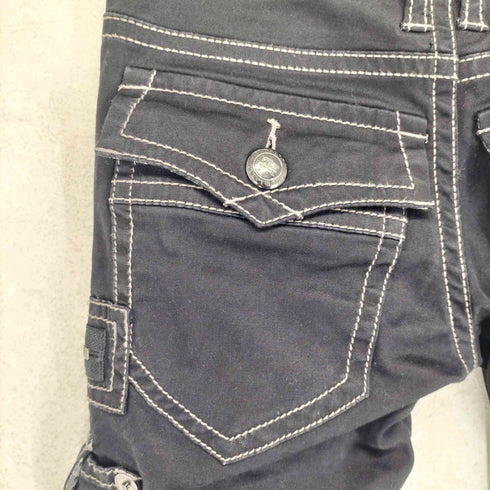 バーバリーブルーレーベル BURBERRY BLUE LABEL ホース刺繍ギミックセミフレアパンツ レディース 36