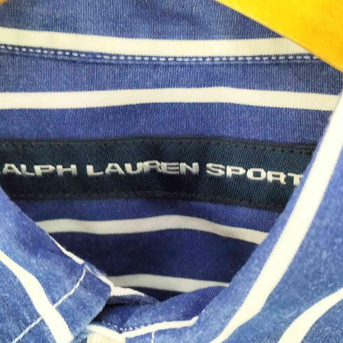ラルフローレンスポーツ RALPH LAUREN SPORT スモールポニー刺繍 ストライプ レギュラーカラーシャツ レディース import:S