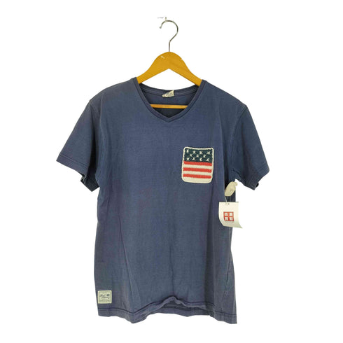 ローカルモーション local motion 星条旗 Vネック Tシャツ メンズ