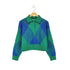 ザラ ZARA アーガイルジャカード ニットポロシャツ レディース import:S