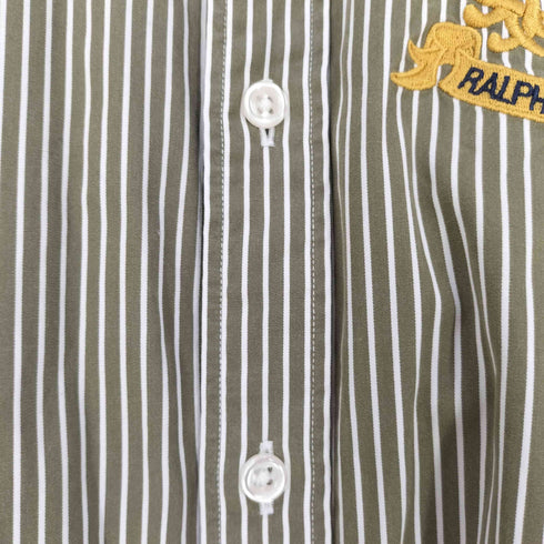 ポロラルフローレン POLO RALPH LAUREN CUSTOM FIT ストライプ レギュラーカラーシャツ レディース 0