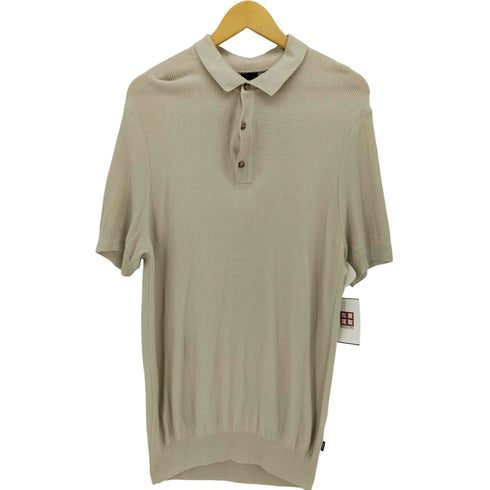 ヒューゴボス HUGO BOSS REGULAR-FIT KNIT POLO WITH STRUCTURE 畔編み ニット ポロ メンズ import:L
