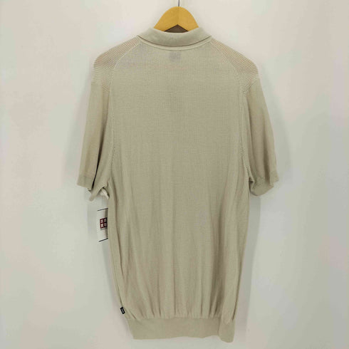 ヒューゴボス HUGO BOSS REGULAR-FIT KNIT POLO WITH STRUCTURE 畔編み ニット ポロ メンズ import:L