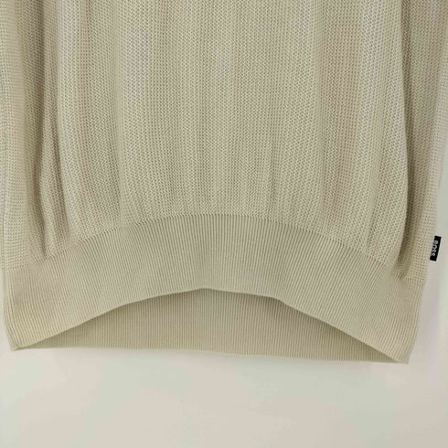 ヒューゴボス HUGO BOSS REGULAR-FIT KNIT POLO WITH STRUCTURE 畔編み ニット ポロ メンズ import:L