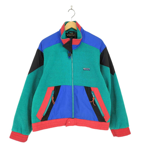 エディーバウアー Eddie Bauer 80-90s 黒タグ ナイロン切替フリースジャケット メンズ import:M