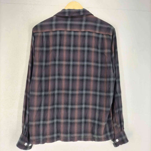 シュガーケーン SUGAR CANE RAYON OMBRE CHECK OPEN SHIRT メンズ import:S