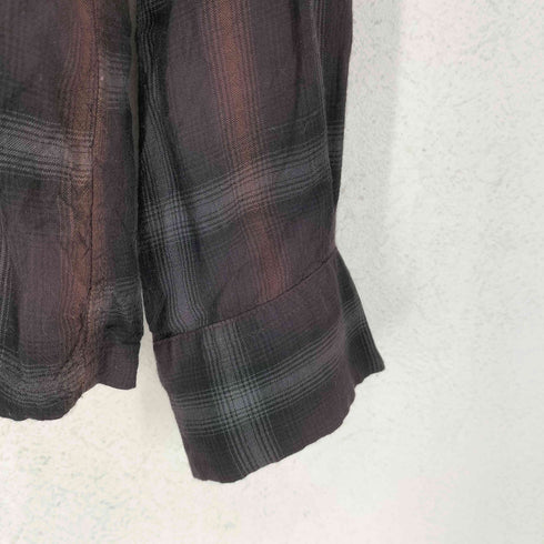 シュガーケーン SUGAR CANE RAYON OMBRE CHECK OPEN SHIRT メンズ import:S