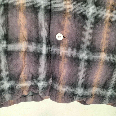 シュガーケーン SUGAR CANE RAYON OMBRE CHECK OPEN SHIRT メンズ import:S