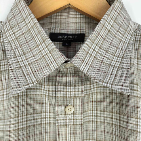 バーバリーロンドン BURBERRY LONDON オーバーチェック 肩ポケ レギュラーカラーシャツ メンズ import:L