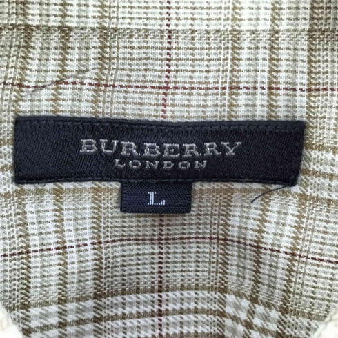 バーバリーロンドン BURBERRY LONDON オーバーチェック 肩ポケ レギュラーカラーシャツ メンズ import:L