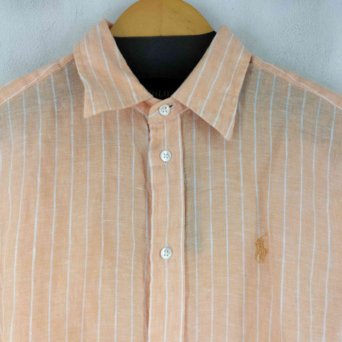 ポロラルフローレン POLO RALPH LAUREN スモールポニー刺繍 ストライプ L/S リネンシャツ メンズ JPN:XS