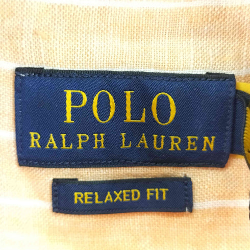 ポロラルフローレン POLO RALPH LAUREN スモールポニー刺繍 ストライプ L/S リネンシャツ メンズ JPN:XS