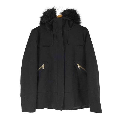 ザラ ZARA ファー付きフード ジップポケット ジャケット レディース import:M