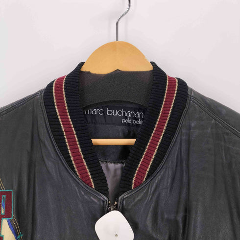 ペレペレ pelle pelle marc buchanan ワッペン レザーレーシングジャケット メンズ