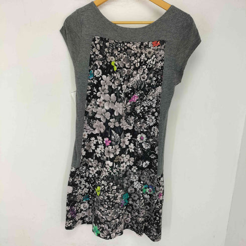 ポールスミスプラス Paul+ Paul Smith レーヨン コットン 花柄 フラワープリント 切替 半袖 ワンピース レディース import:M