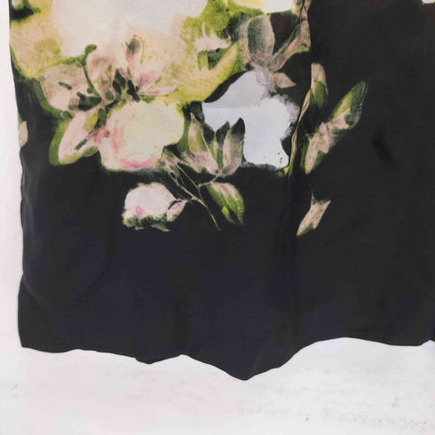 ポールスミスブラック Paul Smith BLACK 花柄 フラワープリント リボンワンピース レディース 44L