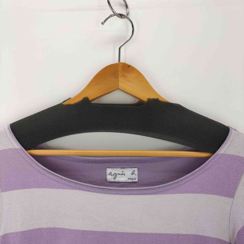 アニエスベー agnes b. PARIS ボートネックS/Sボーダーカットソー レディース