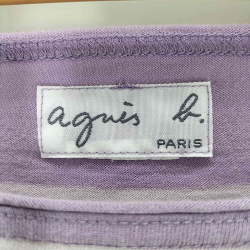アニエスベー agnes b. PARIS ボートネックS/Sボーダーカットソー レディース