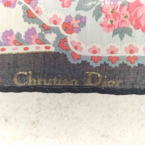 クリスチャンディオール Christian Dior 花柄デザインスカーフ レディース