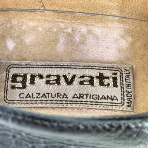 GRAVATI シボ革 ダブルモンク レザーシューズ メンズ 7