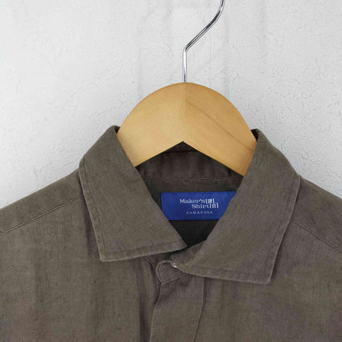 メーカーズシャツカマクラ Makers Shirt 鎌倉 リネンシャツ メンズ M