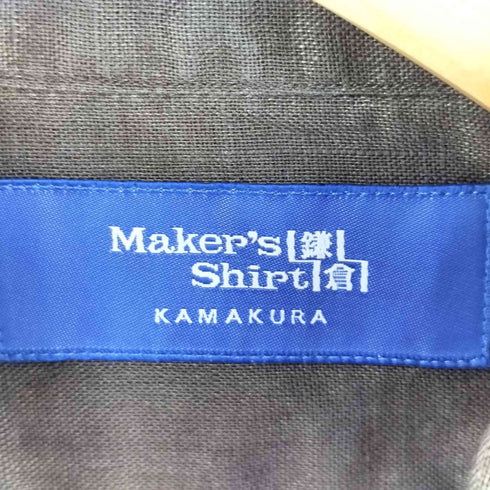 メーカーズシャツカマクラ Makers Shirt 鎌倉 リネンシャツ メンズ M