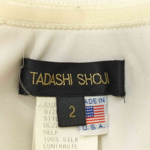 タダシショウジ TADASHI SHOJI USA製 シルク100 フリル ドレス キャミワンピース レディース JPN:2