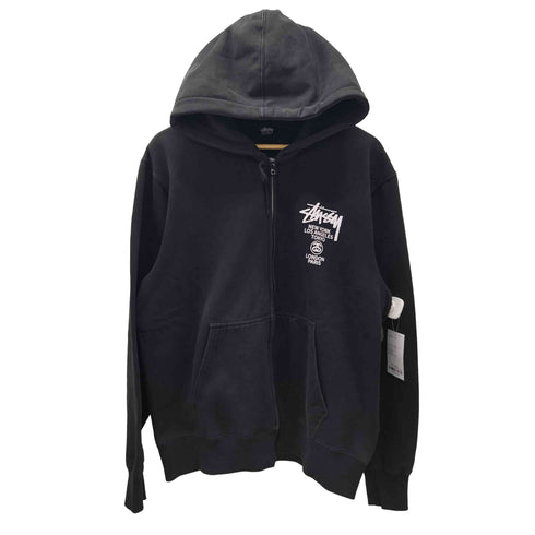 ステューシー Stussy BASIC STUSSY ZIP HOODIE ベーシック ジップ フーディー パーカー メンズ import:XL