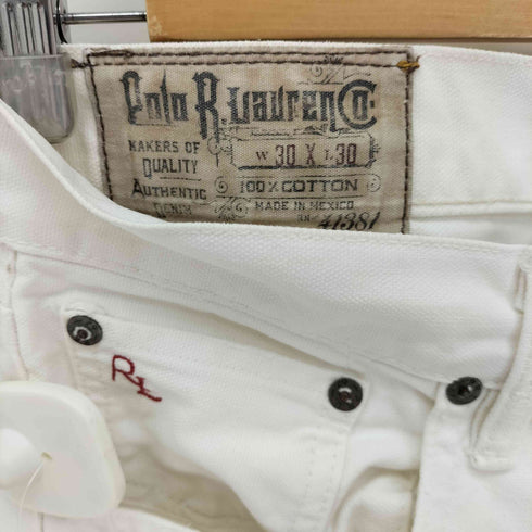 ポロラルフローレン POLO RALPH LAUREN メキシコ製 革パッチ ジップフライ デニムパンツ メンズ 30/30