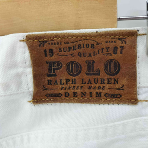 ポロラルフローレン POLO RALPH LAUREN メキシコ製 革パッチ ジップフライ デニムパンツ メンズ 30/30