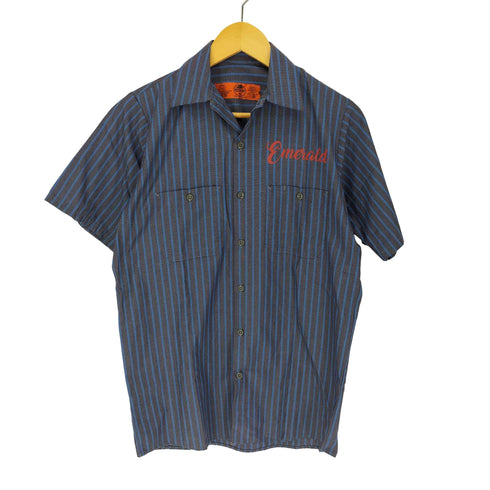 レッドキャップ RED KAP S/S ストライプ ワークシャツ メンズ import:S