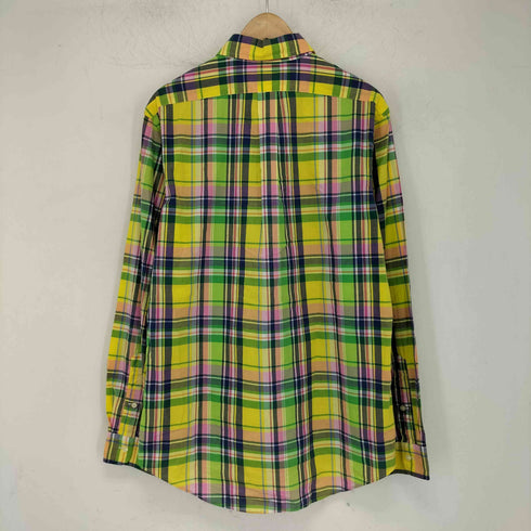 ラルフローレン RALPH LAUREN 00S CUSTOM FIT ロゴ刺繍 チェック ロングスリーブ ボタンダウンシャツ メンズ import:M