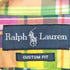 ラルフローレン RALPH LAUREN 00S CUSTOM FIT ロゴ刺繍 チェック ロングスリーブ ボタンダウンシャツ メンズ import:M