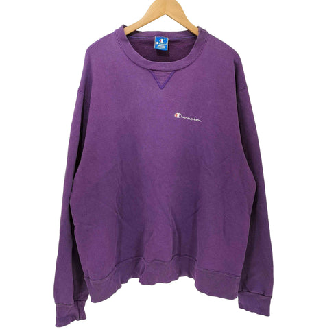 チャンピオン Champion 90s USA製 青タグ スクリプトロゴ クルーネック スウェット メンズ import:XL