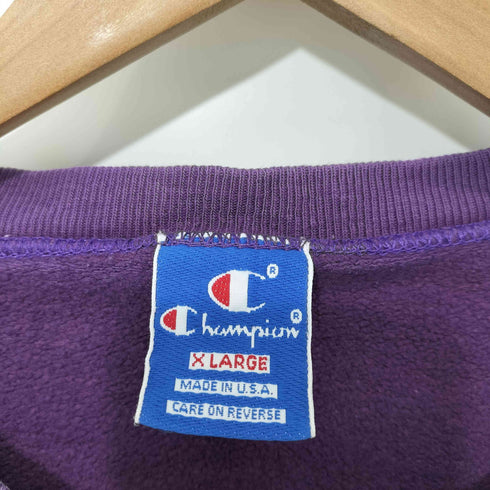 チャンピオン Champion 90s USA製 青タグ スクリプトロゴ クルーネック スウェット メンズ import:XL