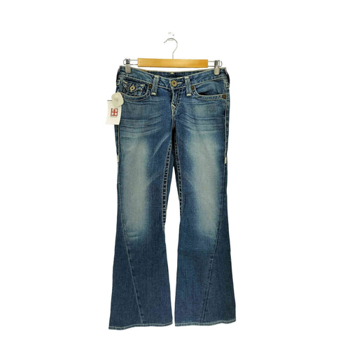 トゥルーレリジョン TRUE RELIGION USA製 ローライズ ブーツカットデニムパンツ Y2K レディース US:26-27