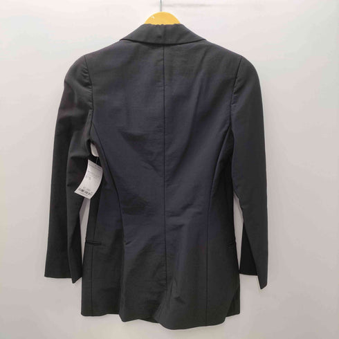 カルバンクライン CALVIN KLEIN USA製 COLLECTION ナイロン ポリ ダブルブレスト テーラード ジャケット レディース 4