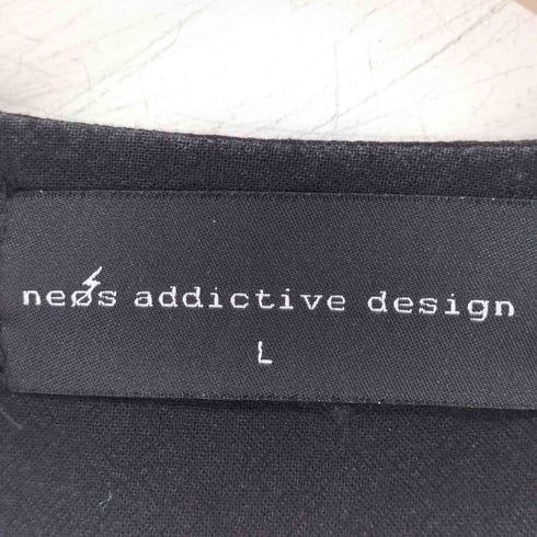 NOES ADDICTIVE DESIGN バンドカラー チャイナボタンシャツ メンズ import:L