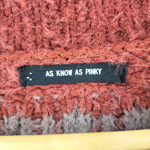 アズノゥアズピンキー AS KNOW AS PINKY ノルディックニット レディース
