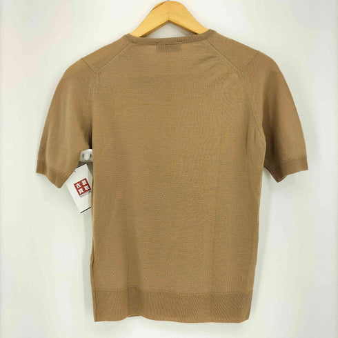 ジョンスメドレー JOHN SMEDLEY イングランド製 ウール クルーネック 半袖ニット サマーニット レディース import:M