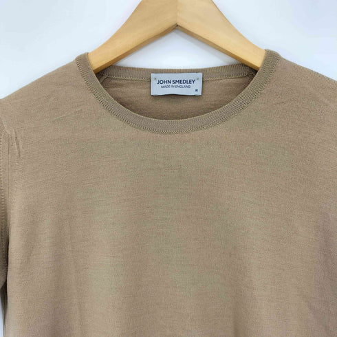 ジョンスメドレー JOHN SMEDLEY イングランド製 ウール クルーネック 半袖ニット サマーニット レディース import:M