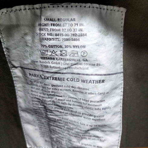 TEESAR INC / EXTREME COLD WEATHER PARKA / M-65 フィッシュテール モッズコート メンズ SMALL-REGULAR