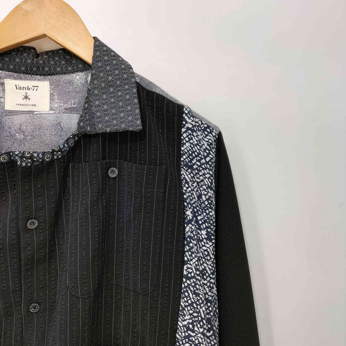 バルデセブンティセブン Varde77 MAKEOVER 異素材 切替 再構築 レギュラーカラー L/S ロング シャツ メンズ FREE