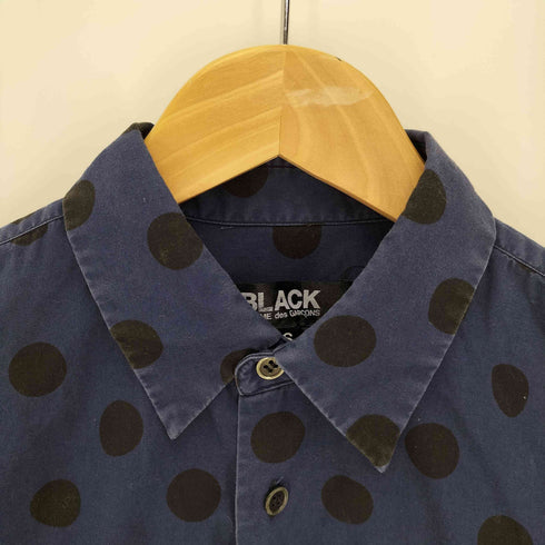 ブラックコムデギャルソン BLACK COMME des GARCONS 12SS 製品染め ドット レギュラーカラーシャツ メンズ JPN:S