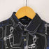 ブラックコムデギャルソン BLACK COMME des GARCONS 14SS 総柄 グラフィックプリント 7分袖 レギュラーカラーシャツ メンズ JPN:XS