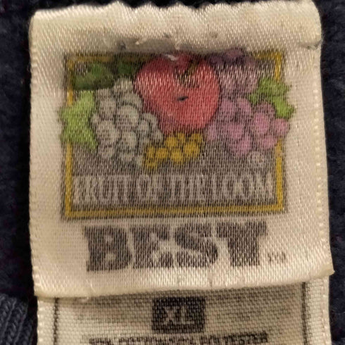 フルーツオブザルーム FRUIT OF THE LOOM 90S 刺繍 ネコ クルーネックスウェット メンズ import:XL