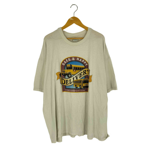 ヘインズ Hanes 00S バスプリント クルーネック Tシャツ メンズ XXXL
